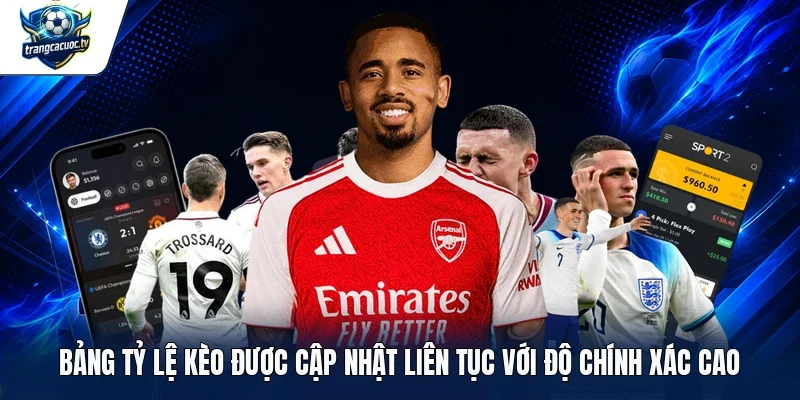 Bảng tỷ lệ kèo được cập nhật liên tục với độ chính xác cao