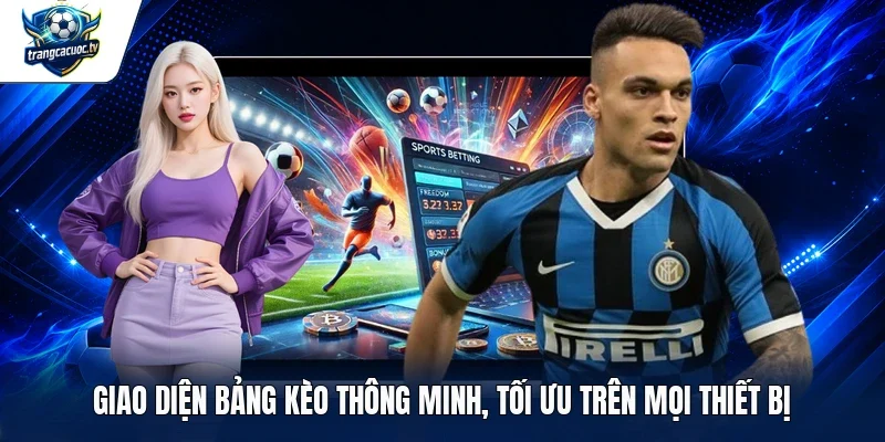 Giao diện bảng kèo thông minh, tối ưu trên mọi thiết bị